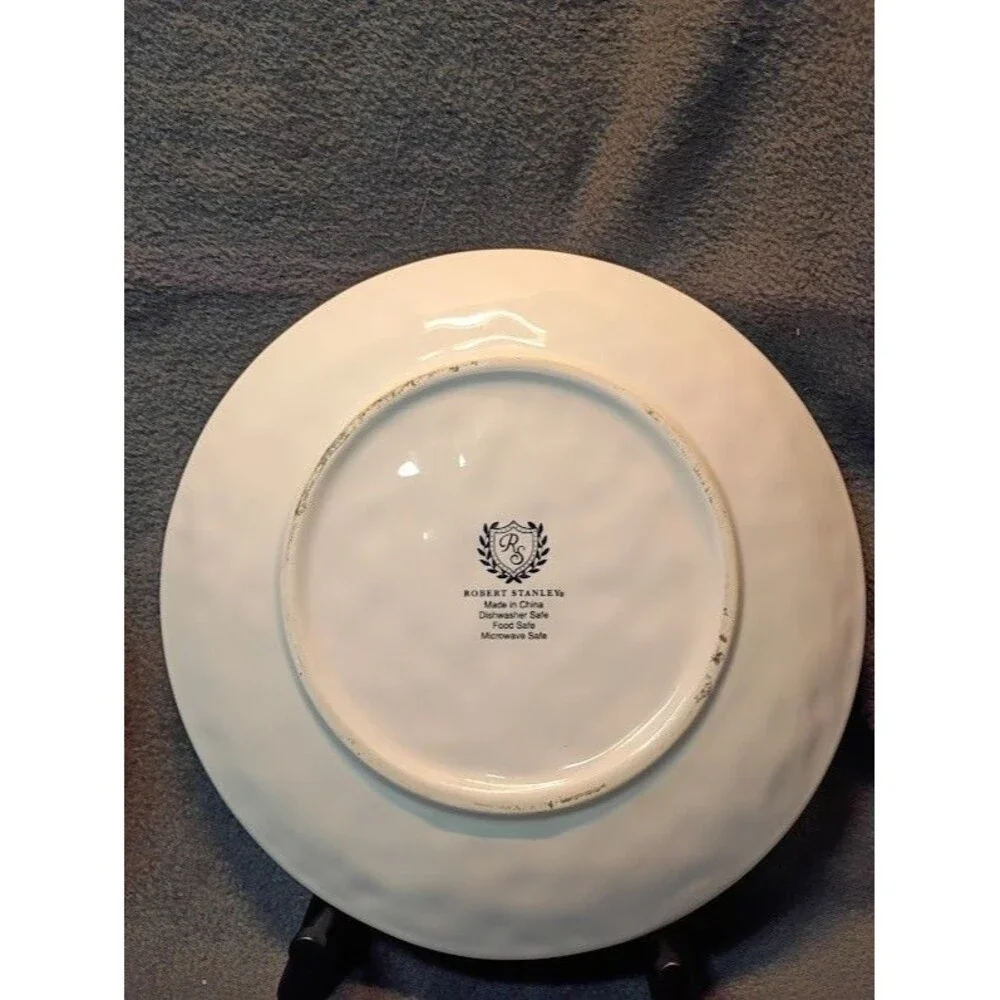 Set/2 Robert Stanley Harvest Pumpkin Salad Dessert Plates Fall Thanksgiving 2B